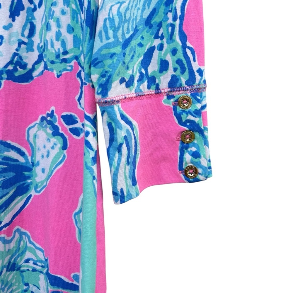 Lilly Pulitzer Long Sleeve Sophie Dress - Size XS - Pink Sea Shells - Picture 9 of 14